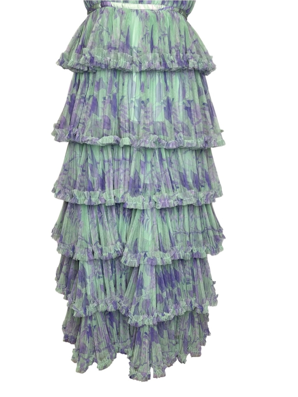 Hutch Giada Floral Strapless Tiered Gown | Size 2 - Picture 7 of 10